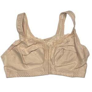 Exquisite Form 40DD Fully FRONT CLOSURE Cotton Posture Bra Nude Lace